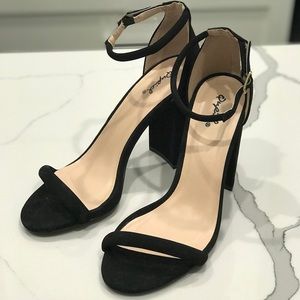Black strap heels. NWOT.